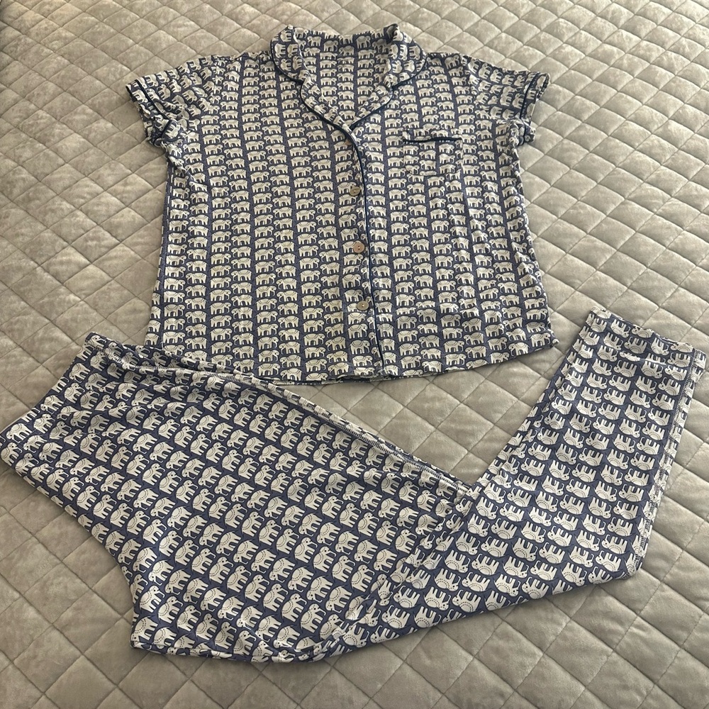 PANTS & SHORT SLEEVE elephant Hathi Pajama Set